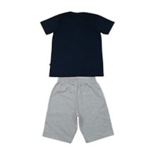 Conjunto Masculino Camiseta Estampa Life e Bermuda Moletinho 9194 - Soletex