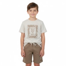 Conjunto Masculino Camiseta Estampa Life´s e Bermuda Sarjada 47128 - Rei Rex