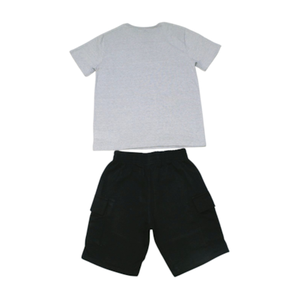 Conjunto Masculino Camiseta Estampa New York e Bermuda Moletinho 25336 - Andgo   
