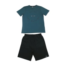Conjunto Masculino Camiseta Estampa Nothing e Bermuda Moletinho 56923 - Boca Grande