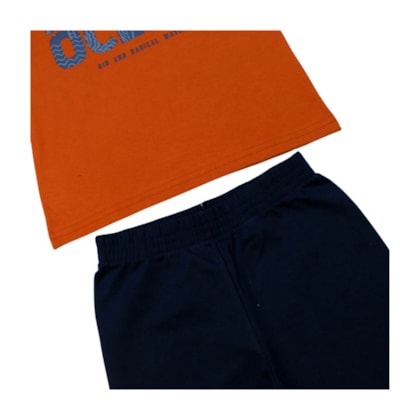 Conjunto Masculino Camiseta Estampa Ocean e Bermuda Moletinho 26686 - Brandili