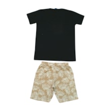 Conjunto Masculino Camiseta Estampa Paradise e Bermuda Moletinho 51879 - Rei Rex    