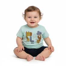 Conjunto Masculino Camiseta Estampa Play e Bermuda Moletinho 27397 - Brandili