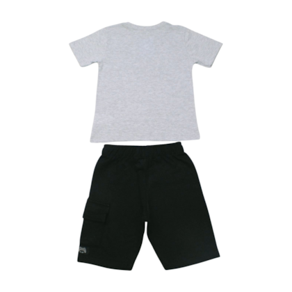 Conjunto Masculino Camiseta Estampa Play e Bermuda Moletinho - By Gus 