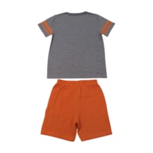 Conjunto Masculino Camiseta Estampa Radical e Bermuda Moletinho 19130 - Boca Grande