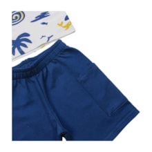 Conjunto Masculino Camiseta Estampa Sea e Bermuda Moletinho 1001350 - Kyly