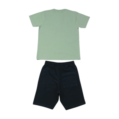 Conjunto Masculino Camiseta Estampa Skate e Bermuda Moletinho 11937 - Kaiani   