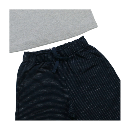 Conjunto Masculino Camiseta Estampa Skate e Bermuda Moletinho 22236 - Rollu 