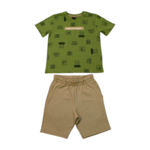 Conjunto Masculino Camiseta Estampa Skate e Bermuda Moletinho C91441 - Cativa