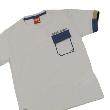 Conjunto Masculino Camiseta Estampa Start e Bermuda Moletinho 1001895 - Kyly