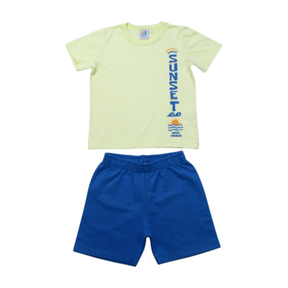 Conjunto Masculino Camiseta Estampa Sunset e Bermuda Moletinho 71345 - Alenice 