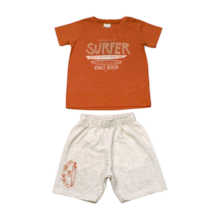 Conjunto Masculino Camiseta Estampa Surf e Bermuda Moletinho 28844 - Angerô 