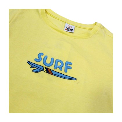 Conjunto Masculino Camiseta Estampa Surf e Bermuda Moletinho 6735 - Perfect Boy