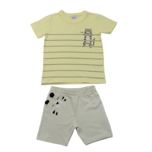 Conjunto Masculino Camiseta Estampa Tigre e Bermuda Moletinho 302935 - Rovitex