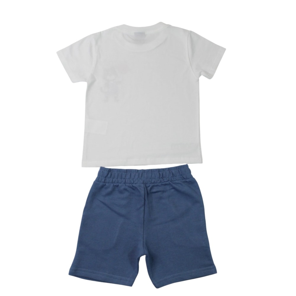 Conjunto Masculino Camiseta Estampa Tigre e Bermuda Moletinho 8597 - By Gus