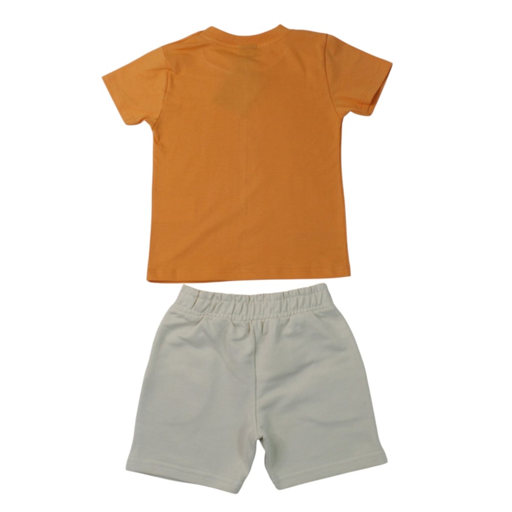 Conjunto Masculino Camiseta Estampa Tigre e Bermuda Moletinho 8597 - By Gus