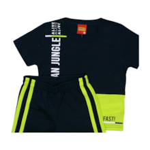 Conjunto Masculino Camiseta Estampa Urban e Bermuda Moletinho 1000387 - Kyly  