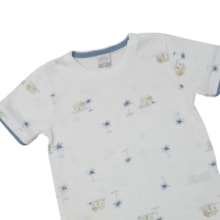 Conjunto Masculino Camiseta Estampada Casas e Bermuda Moletinho A0557 - Alakazoo