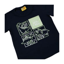 Conjunto Masculino Camiseta Estampada Dinos e Bermuda Moletinho 25225 - Rollu