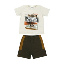 Conjunto Masculino Camiseta Estampada Radical e Bermuda Moletinho 221345 - Elian