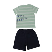 Conjunto Masculino Camiseta Estampada Tigre e Bermuda 27226 - Rollu