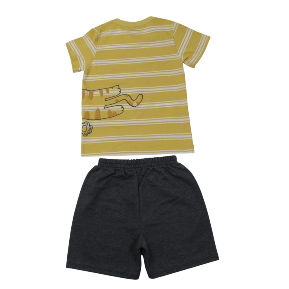 Conjunto Masculino Camiseta Estampada Tigre e Bermuda 27226 - Rollu