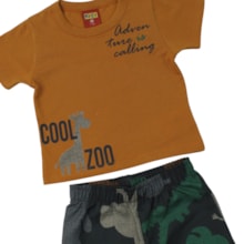 Conjunto Masculino Camiseta Estampada  Zoo e Bermuda 1001871 - Kyly