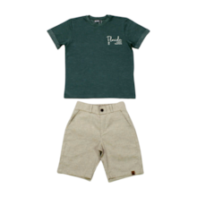 Conjunto Masculino Camiseta Florida e Bermuda Tecido 22171 - Alekids 