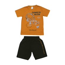 Conjunto Masculino Camiseta Game e Bermuda Moletinho 28690 - Angerô