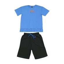 Conjunto Masculino Camiseta Game On e Bermuda Moletinho 8540 - Livy 