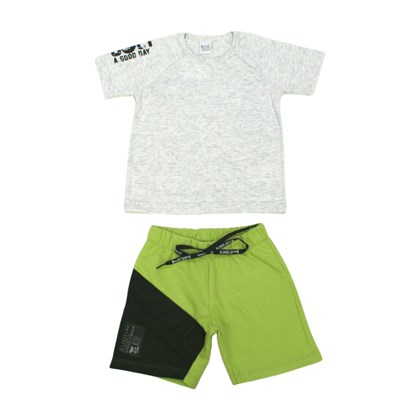 Conjunto Masculino Camiseta Golf e Bermuda Moletinho 13124 - Ding Dang