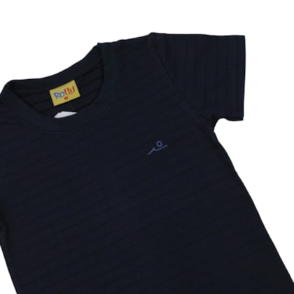 Conjunto Masculino Camiseta Listrada e Bermuda Moletinho 27253 - Rollu