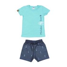 Conjunto Masculino Camiseta Malibu Bermuda Pranchas Moletinho 42627 - Marlan