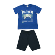 Conjunto Masculino Camiseta Player e Bermuda Moletinho 26047 - Brandili 