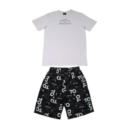 Conjunto Masculino Camiseta Quest e Bermuda Tactel  - 7190 - Tom Quest 