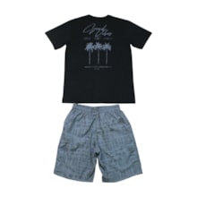 Conjunto Masculino Camiseta Silk Costas e Bermuda Tactel  - 7193 - Tom Quest 