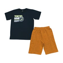 Conjunto Masculino Camiseta Tokyo e Bermuda Moletinho 8541 - Livy 