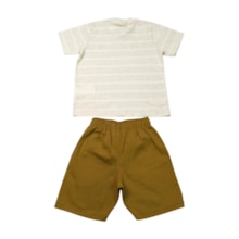 Conjunto Masculino Camiseta Trabalhada e Bermuda Sarja 28945 - Angerô    