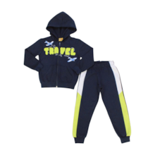 Conjunto Masculino Moletom Aberto Estampado Travel 17254-3 - Rolú
