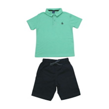 Conjunto Masculino Polo Barco Bordado e Bermuda Sarja 04137 - Dila 