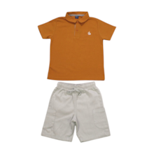 Conjunto Masculino Polo Barco Bordado e Bermuda Sarja 04137 - Dila 