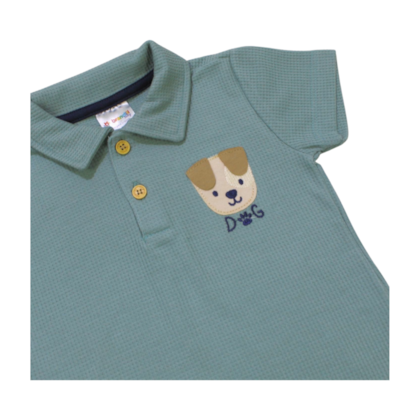 Conjunto Masculino Polo Bordada Dog e Bermuda Moletom 55721 - Brandili