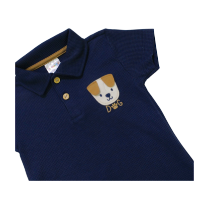 Conjunto Masculino Polo Bordada Dog e Bermuda Moletom 55721 - Brandili