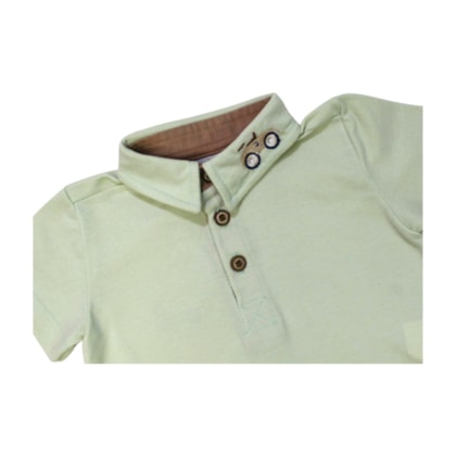 Conjunto Masculino Polo Bordado Carrinho e Bermuda Sarja 8113 - Perfec Boys  