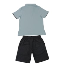 Conjunto Masculino Polo Bordado Elefante e Bermuda Tecido 29052 - Angerô