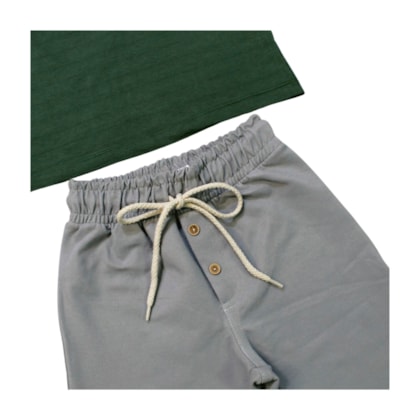 Conjunto Masculino Polo com Bolso e Bermuda Moletinho 28847 - Angerô 