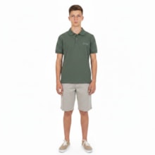 Conjunto Masculino Polo com Bordado e Bermuda Tecido 107096 - Trick Nick