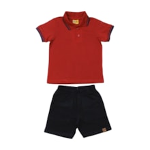 Conjunto Masculino Polo e Bermuda Moletinho 24255 - Rollu 
