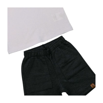 Conjunto Masculino Polo e Bermuda Moletinho 24255 - Rollu