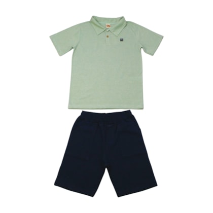 Conjunto Masculino Polo e Bermuda Moletinho 9322 - Livy